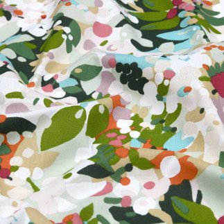 Acrylic oilcloth - Garden Whimsy green