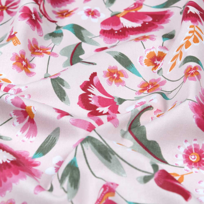 tissu enduite acrylique - Blossom song rose