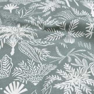 Acrylic oilcloth - Tropical Sketch mint