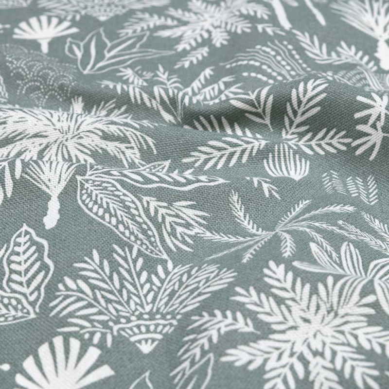tissu enduite acrylique - Tropical Sketch menthe