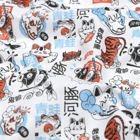 Acrylic oilcloth - Neki white