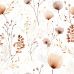 jersey - Grand motif floral, blanc