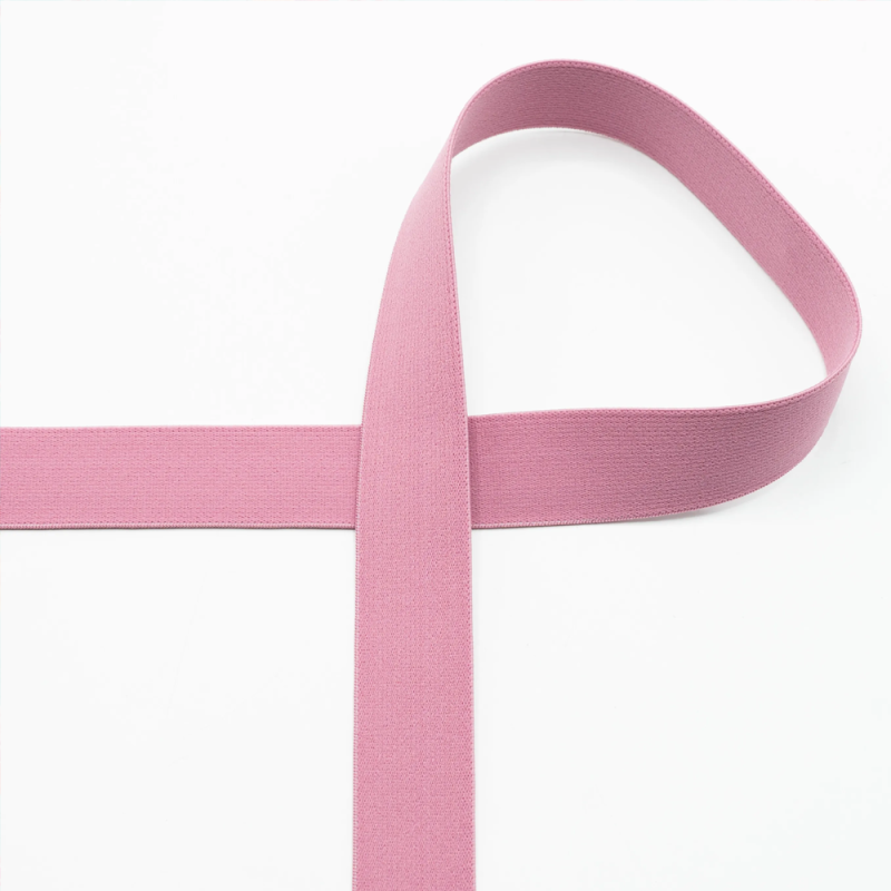 Bande élastique - 25 mm vieux rose (qt)
