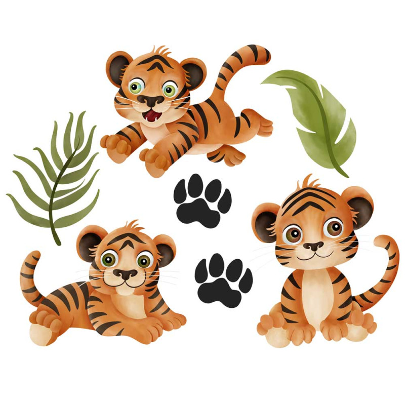 Iron-on transfers - Mrs Mint Design - Tiger Set
