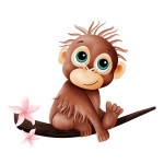 Bügelbilder - Mrs Mint Design - Orang Utan