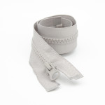 Fermeture éclair à double sens pour veste - gris clair (D132)