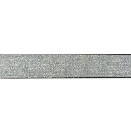 Bande élastique - 25 mm pailletée argent