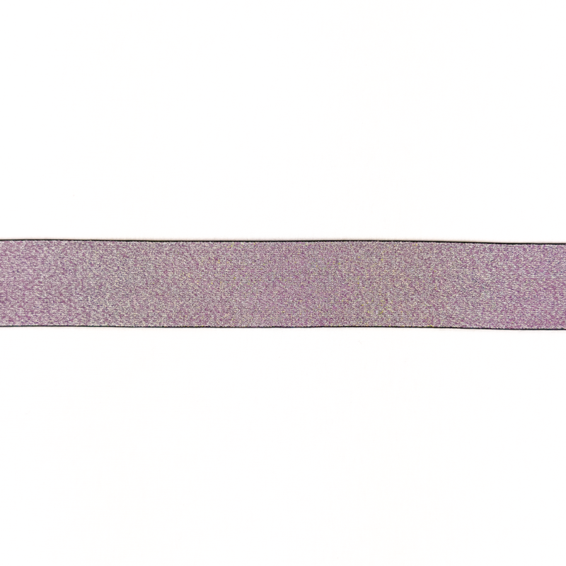 Elastic band - 25mm glitter lavender