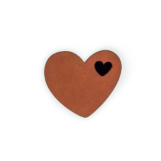 Faux leather label - Mrs Mint - Heart in Heart