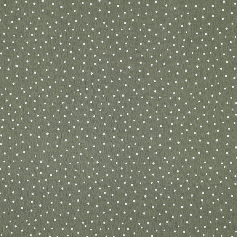 Musselin - Little Dots grasgrün