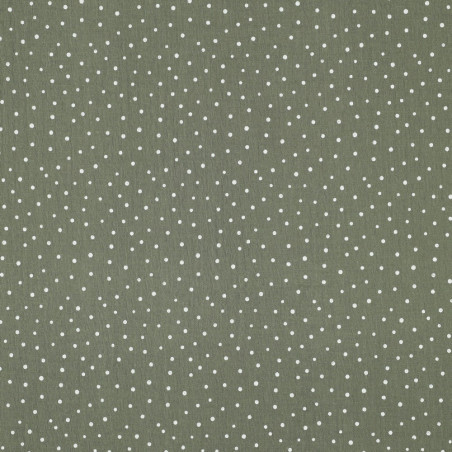 double gauze - Little Dots grass green