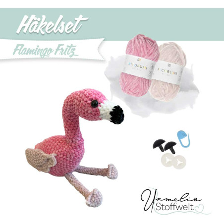Ensemble de crochet - Flamingo Fritz – à crocheter et à aimer