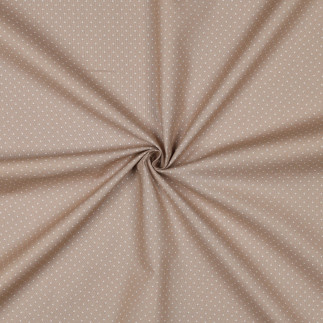 Cotton - dots sand / white