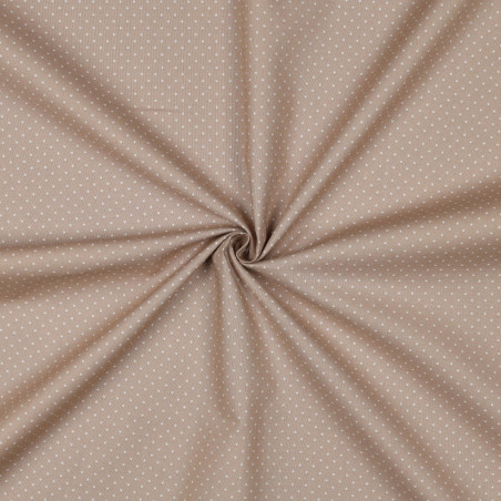 Cotton - dots sand / white