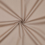 coton tissé - pois sable / blanc