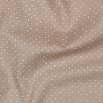 coton tissé - pois sable / blanc