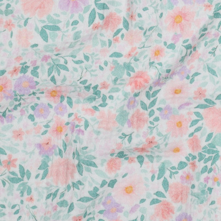 double gaze - Fleurs numériques, blanc