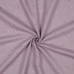 double gauze - Foil confetti, old purple