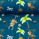 Jersey - Ahoy! Monkeys dark blue by Mrs Mint Design