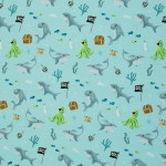 Jersey - Ahoy! Shark, mint by Mrs Mint Design