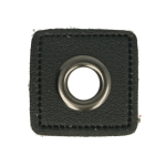 Eyelet patches black 8mm gunmetal