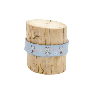 Webbing - Urmelis Stoffwelt - Owl Ku'hoo light blue