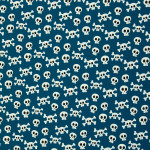 Jersey - Ahoi! Totenkopf, dunkelblau by Mrs Mint Design