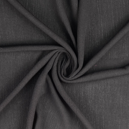 viscose crepe - woven fabric plain black