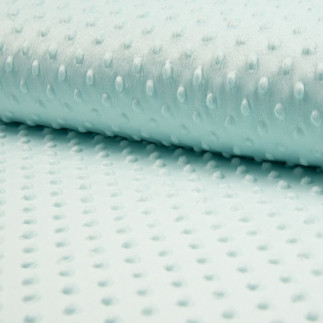 Minky - embossed dots light mint