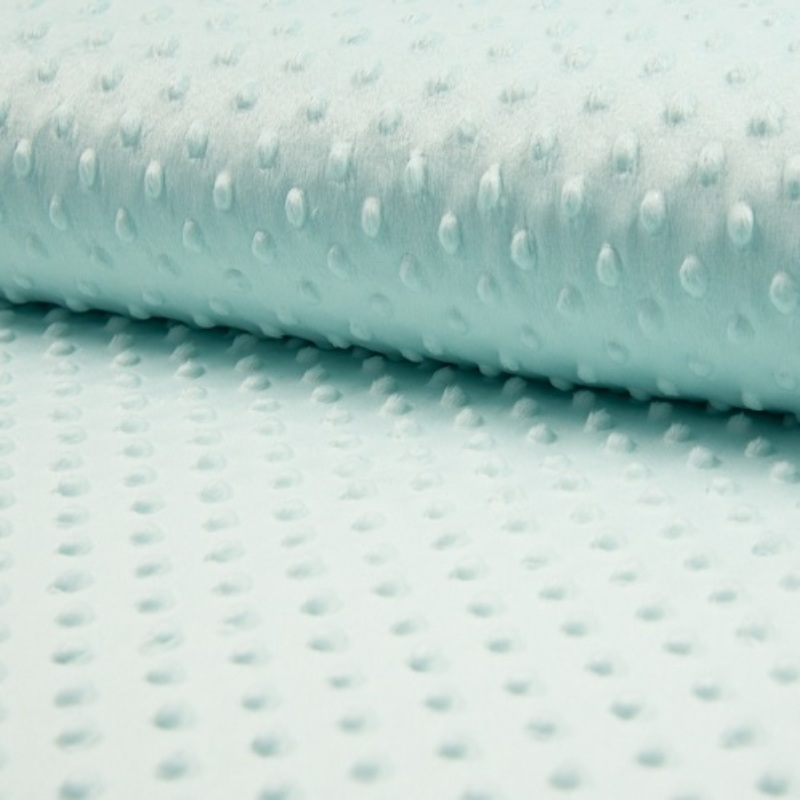 Minky - embossed polka dots light mint