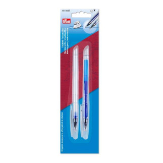 Marqueur Prym THERMO-trick, bleu et blanc, effaçable à chaud