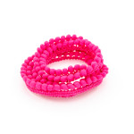 Pompom trim - 6mm pink (w)