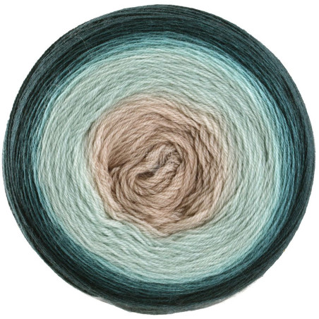 Lana Grossa - Merino Lace Watercolor - beige/petrol/mud (006)