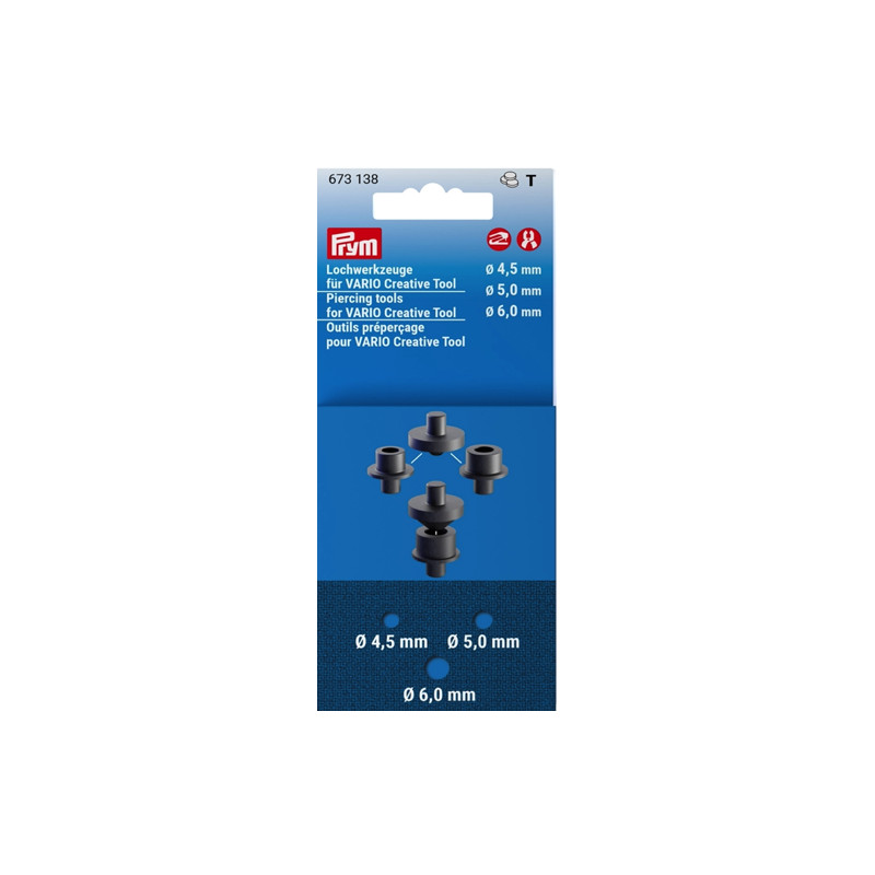 Prym hole punches for Vario Creative Tool 4.5 - 6.0 mm (673138)
