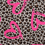french terry - Leo Neon Heart caramel