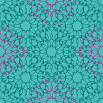 viscose voile - mandala, turquoise
