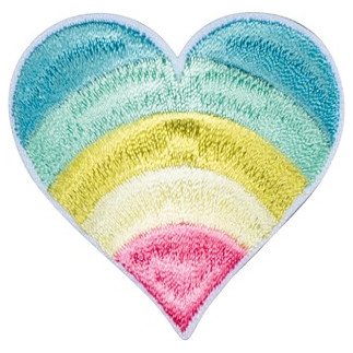 Applikation - Herz Regenbogen
