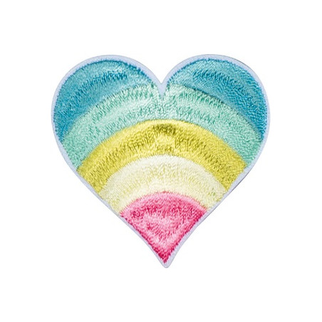 Applikation - Herz Regenbogen