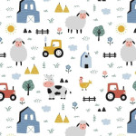 Acrylic oilcloth - farmhouse white