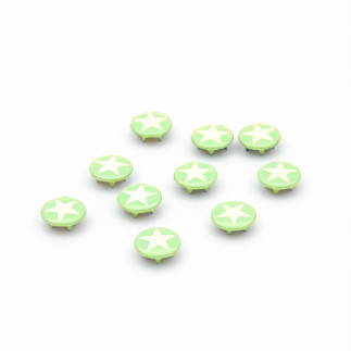 Snap fastener - Urmelis Stoffwelt - Star light green
