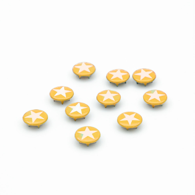 Snap fastener - Urmelis Stoffwelt - Star mustard