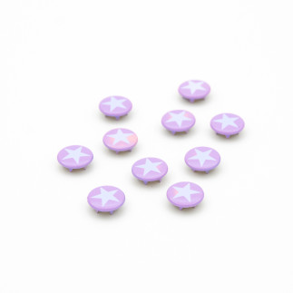 Snap fastener - Urmelis Stoffwelt - Star lilac