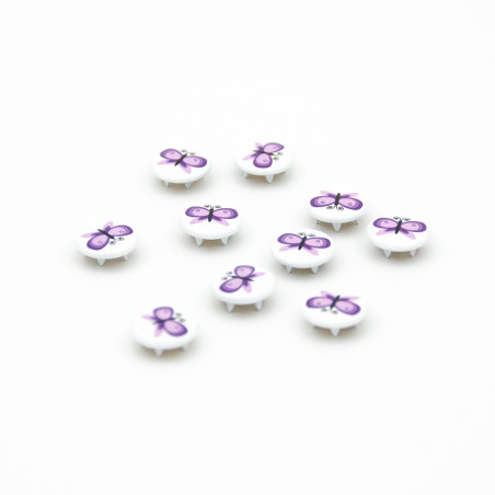 copy of Boutons-pression - Urmeli - Papillon rose