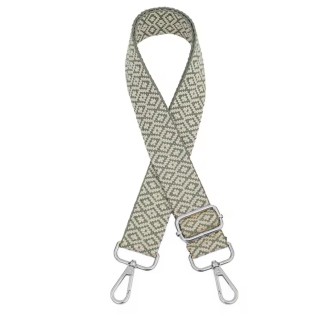 Finished bag strap - Mini diamond sage