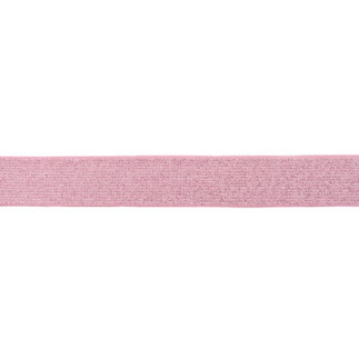 Elastic band - 25mm glitter pink