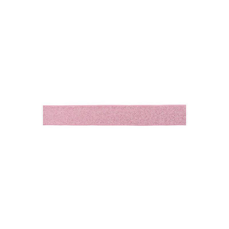 Elastic band - 25mm glitter pink
