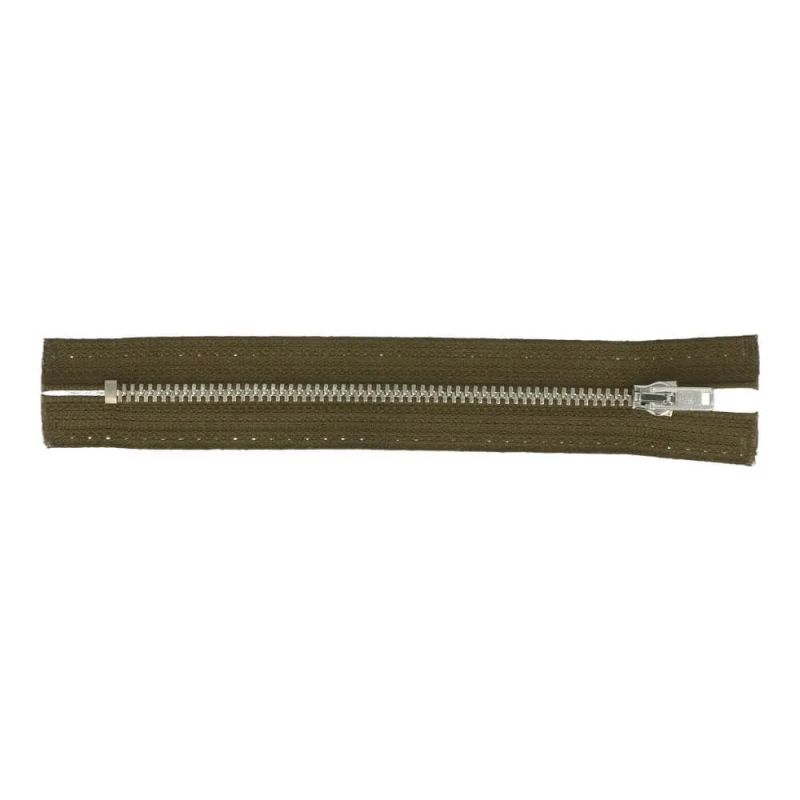 Trouser zipper 10cm nickel khaki (542)