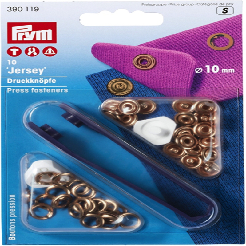 Prym snap fasteners Jersey rings 10mm copper