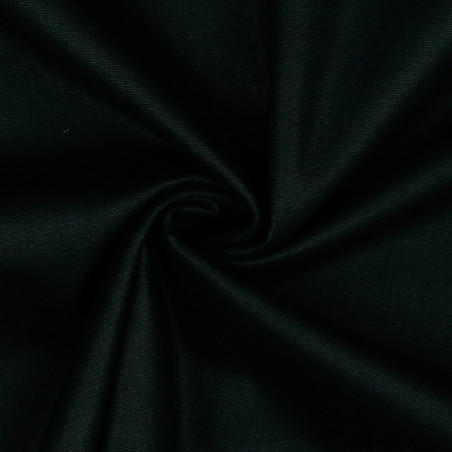 Reste de popeline de coton - uni noir (v) 47 cm