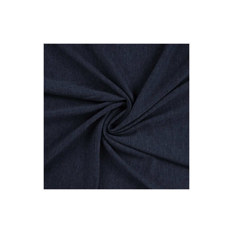 Jersey en laine mérinos - bleu marine chiné